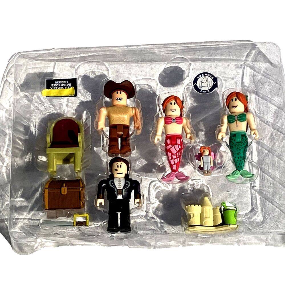 NEW Roblox Neverland Lagoon wCode Celebrity Mermaid Pirate Figures 9 Pc Jazwares